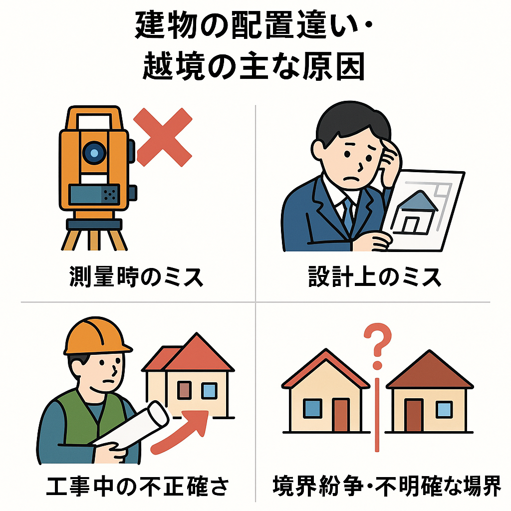 配置間違い　越境　トラブル